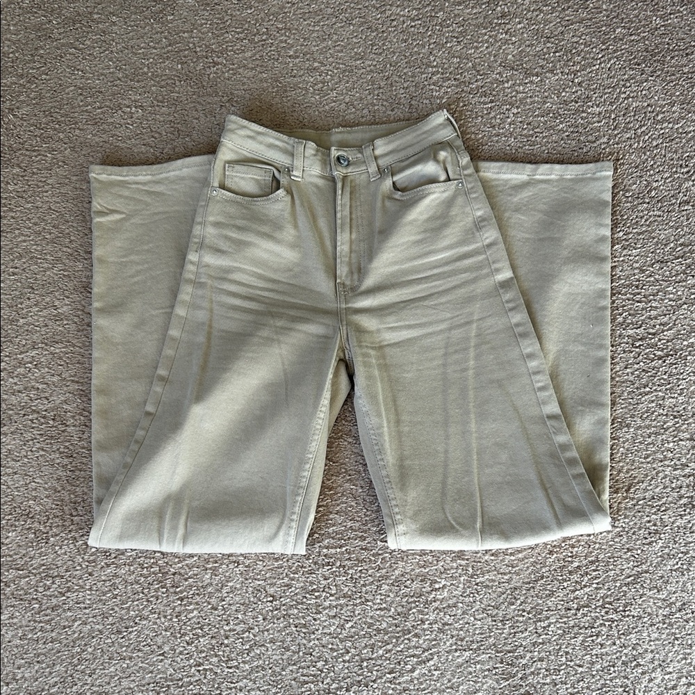 H&M Tan Wide-Leg Pants